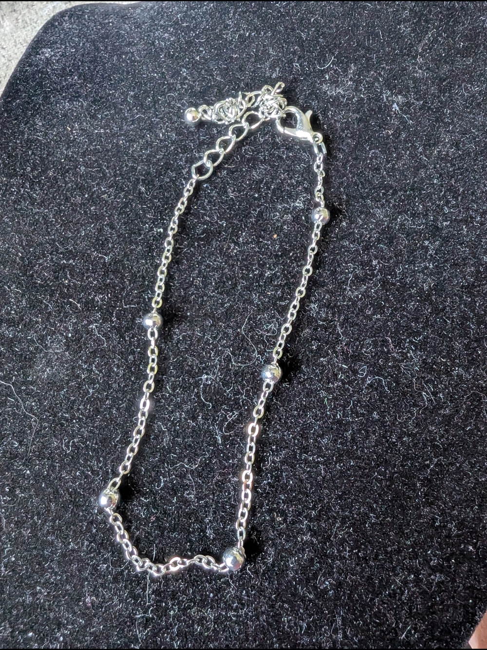 Silver Bead Chain Bracelet - Silver #63